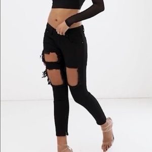 Liquor N Poker Low Rise Skinny Jeans extreme dis…